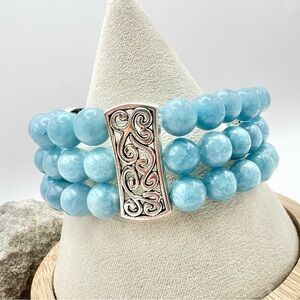AQUAMARINE 3 STRING BRACELET